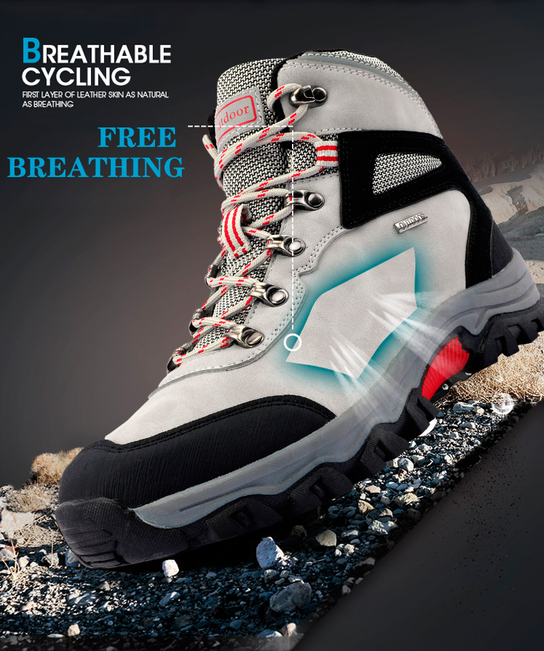 oem china factory design men fashion outdoor hiking shoes