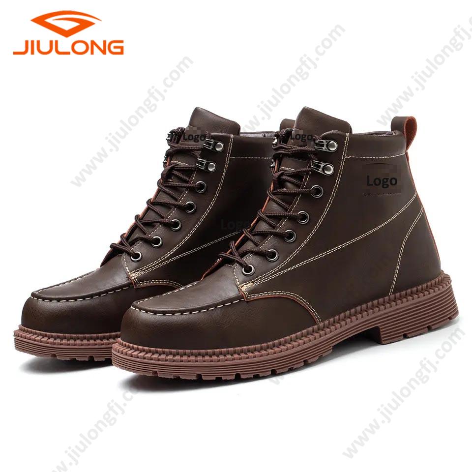 newest custom design men footware fashion safety steel toe high top shoes (copy)