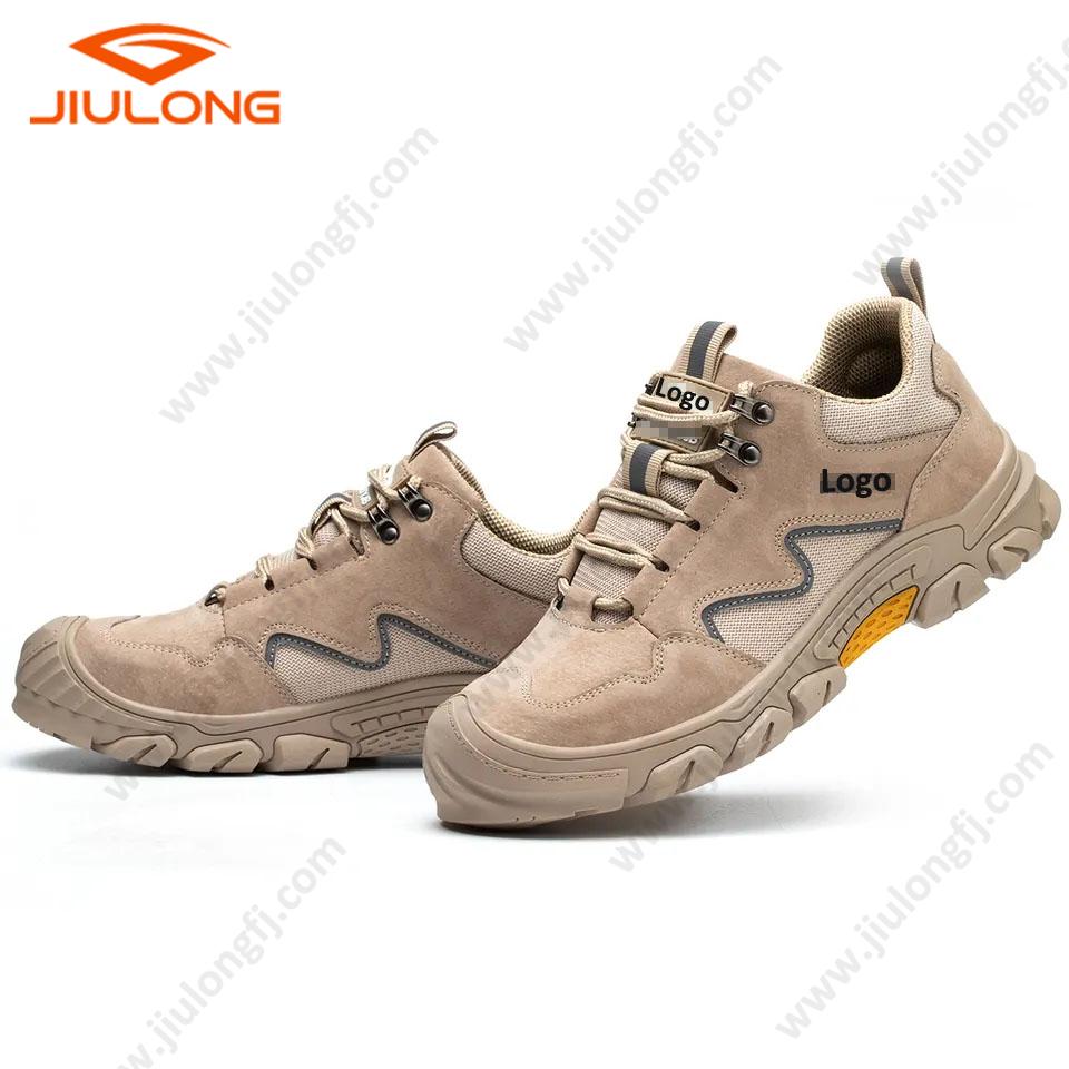 newest summer custom design men footware fashion safety steel toe breathable suede low top shoes