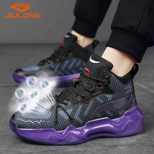 drop shipping durable mesh upper breathable china factory custom men fashion basketball shoes (copy)