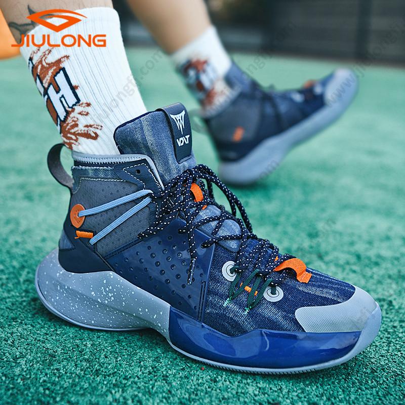 drop shipping durable mesh upper breathable china factory custom men fashion basketball shoes (copy)