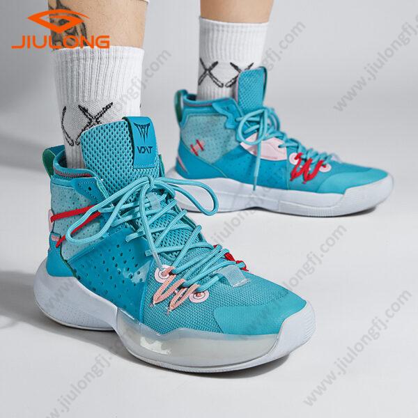 drop shipping durable mesh upper breathable china factory custom men fashion basketball shoes (copy)