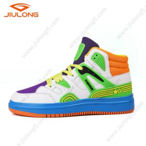 trending durable jacquard upper breathable flyknit fabric popcorn cushioning custom men basketball shoes (copy)