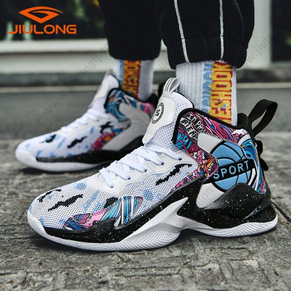 drop shipping durable breathable china factory custom men fashion basketball shoes (copy)