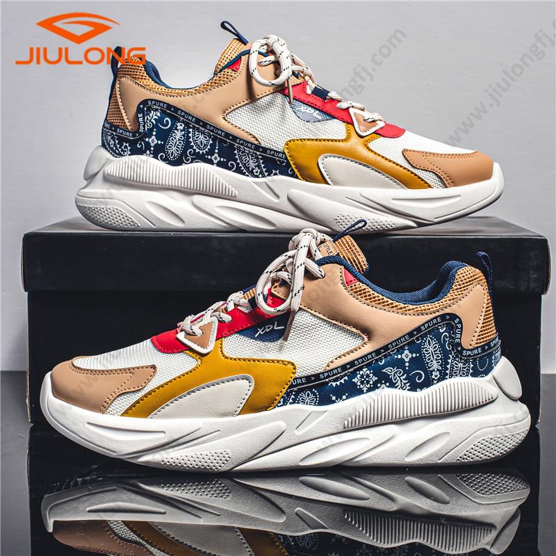 drop shipping custom men breathable mesh upper anti slip sole fashion running casual shoes (copy)